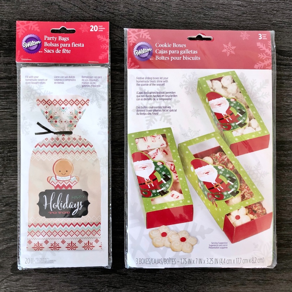WILTON Christmas/ Holiday Cookie Boxes and Bags